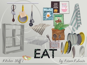 Sims 4 — Kitchen Stuff 2  by ArwenKaboom — Another kitchen set for your simmies to enjoy. Mostly decorative set for the