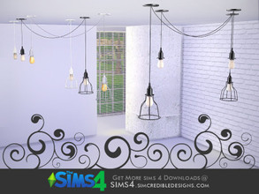 Sims 4 — Nuance Ceiling Lamp by SIMcredible! — by SIMcredibledesigns.com available at TSR __________________ * 4 colors