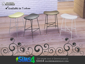 Sims 4 — Nuance Chair by SIMcredible! — *It is NOT a bar stool. It is a chair and acts like a chair. Just higher than the