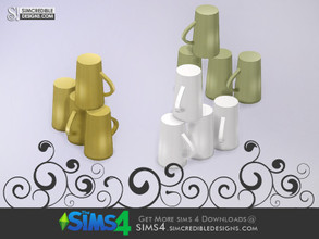 Sims 4 — Nuance Mugs by SIMcredible! — by SIMcredibledesigns.com available at TSR __________________ * 3 colors
