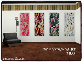 Sims 3 — Dess_Those Watercolors SET. by Xodess — This set consists of four separate file items... How to find them in