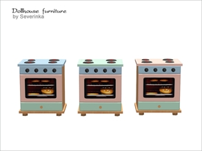 Sims 4 — [Dollhouse furniture] Stove by Severinka_ — Toy stove a set 'Dollhouse furniture' 3 colors