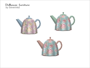 Sims 4 — [Dollhouse furniture] Toy tea pot by Severinka_ — Toy tea pot a set 'Dollhouse furniture' 3 colors