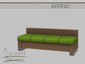 Sims 3 — Sonic Patio Loveseat by NynaeveDesign — Sonic Patio - Loveseat Located in Comfort - Miscellaneous Comfort Price: