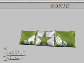Sims 3 — Sonic Loveseat Pillow by NynaeveDesign — Sonic Patio - Loveseat Pillow Located in Decor - Rugs Price: 61 Tiles: