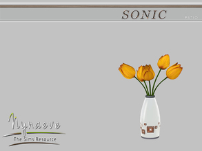 Sims 3 — Sonic Tulip Vase by NynaeveDesign — Sonic Patio - Tulip Vase Located in Decor - Plants Price: 100 Tiles: 1x1