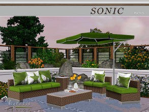 Sims 3 — Sonic Patio by NynaeveDesign — Appropriate for interior or exterior spaces, the Sonic Patio furniture set lends