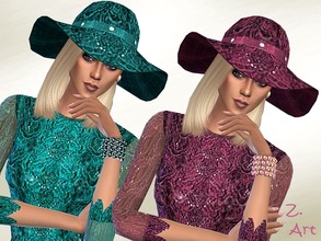 Sims 4 — Monaco Hat by Zuckerschnute20 — A charming hat makes the outfit to a perfect look :D 2 colors stand-alone