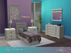 Sims 4 — Lily Bedroom by Lulu265 — The Lily Bedrooms clean lines and versatile finish complement virtually every style of