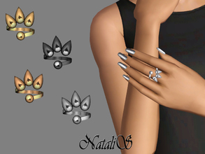 Sims 3 — NataliS TS3 Metal spikes ring FA-YA by Natalis — Metal spikes ring. High polish finish. FA-YA