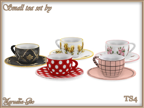 Sims 4 — Maruska-Geo Small tea set cup by Maruska-Geo — Maruska-Geo Small tea set cup (five colors)