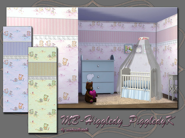 Sims 4 — MB-Higgledy-Piggledy_ K by matomibotaki — MB-Higgledy-Piggledy_ K cute kitten wallpaper in 3 lovely color