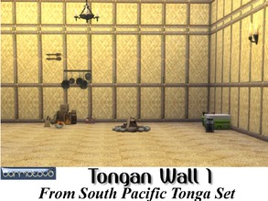 Sims 4 — Tongan Wall 1 by abormotova2 — This set contains 15 Tongan walls, of woven flax and Tapa cloth (bark type fabric