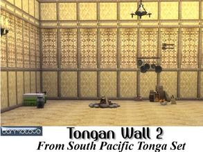 Sims 4 — Tongan Wall 2 by abormotova2 — This set contains 15 walls, of woven flax and Tapa cloth (bark type fabric with