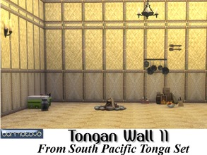 Sims 4 — Tongan Wall 11 by abormotova2 — This set contains 15 Tongan walls, of woven flax and Tapa cloth (bark type