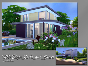 Sims 4 — MB-Edges_Nooks_and_Curves by matomibotaki — Little modern family home with 3 bedrooms, 3 bathrooms, kitchen with