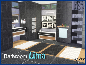 Sims 4 —    Bathroom Lima by Joy6 — A set of furniture for the bathroom in a modern style Objects in this set: 2 sink