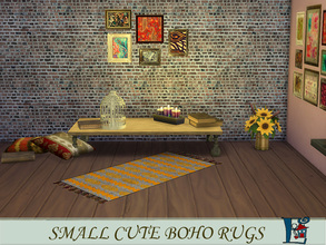 Sims 4 — Small cute boho rug 2 by evi — Part of a set of small colourful rugs of bohemian style