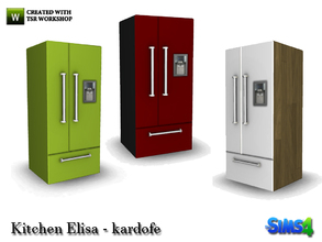 Sims 4 — kardofe_Kitchen Elisa_Refrigerator by kardofe — Recolor refrigerator in three different texture