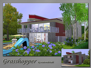 Sims 3 — Grasshopper by matomibotaki — Unusual built style meets luxury living - a family house for individualists.