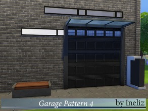 Sims 4 — Garage Pattern 4 by Ineliz — A siding pattern with garage like design. 