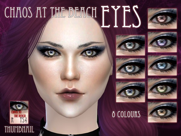 Sims 4 — Chaos at the beach eyes by RemusSirion — My creation for the sims 3, redone for the sims 4 update 2023-03-19: