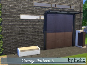 Sims 4 — Garage Pattern 6 by Ineliz — A siding pattern with garage like design. 