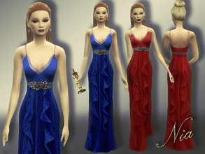 Sims 4 — Brie Larson's 2016 Oscars Dress by Nia — Brie Larson's 2016 Oscars Dress *4 Color Options *Everyday, Formal,