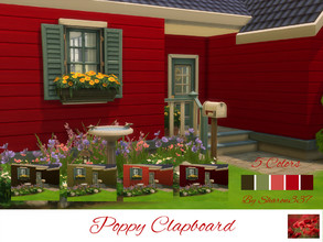 Sims 4 — Poppy Clapboard by sharon337 — Clapboard in 5 different colors, created for Sims 4, by Sharon337. Thumbnail