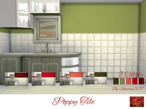 Sims 4 — Poppy Tile by sharon337 — Walls with Tiles with 5 different colors, created for Sims 4, by Sharon337. Thumbnail