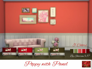 Sims 4 — Poppy with Panel by sharon337 — Walls with Panel in 5 different colors, created for Sims 4, by Sharon337.