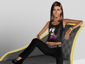 Sims 3 — Justin Bieber X Muscle Tank by Mark_Richman — Justin Bieber X Muscle Tank for teen girls.