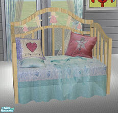Sims 2 — OpenHouse Jasmine Crib by openhousejack — a crib/daybed with wood frame get the mesh set at