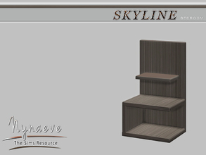 Sims 4 — Skyline Nightstand (Left) by NynaeveDesign — Skyline Bedroom - Nightstand (Left) Located in: Surfaces - Accent