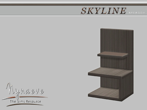 Sims 4 — Skyline Nightstand (Right) by NynaeveDesign — Skyline Bedroom - Nightstand (Right) Located in: Surfaces - Accent
