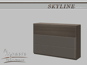 Sims 4 — Skyline Sideboard by NynaeveDesign — Skyline Bedroom - Dresser Located in: Storage - Dressers Price: 450 Tiles: