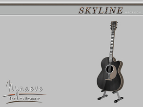 Sims 4 — Skyline Guitar by NynaeveDesign — Skyline Bedroom - Guitar Located in: Activities and Skills - Creative Price: