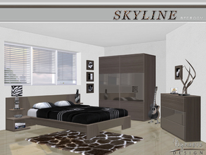 Sims 4 — Skyline Bedroom by NynaeveDesign — The Skyline Bedroom isn't only where your sim sleeps, but it's where he