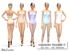 Sims 4 — Jumpsuit 2 (Accessory) by MahoCreations — 4 colors transparent jumpsuit to find as accessory under the glove