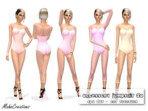 Sims 4 — Jumpsuit 2a (Accessory) by MahoCreations — 4 colors transparent jumpsuit to find as accessory under the glove