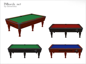 Sims 4 — [Billiard set] Table classic by Severinka_ — Billiard table classic (decor!) From a 'Billiard set' 4 colors