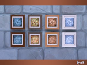 Sims 4 — Sea Paintings by soloriya — Couple paintings with a starfish and a shell. Part of Sea Breeze set. 4 color