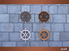 Sims 4 — Sea Wheel by soloriya — Awesome decorative sea wheel for your coastal interiors. Part of Sea Breeze set. 4 color