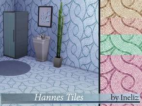 Sims 4 — Hannes Tiles  by Ineliz — A set of wall and floor mosaic tiles in 5 colors. Enjoy!