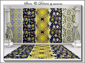 Sims 3 — Stars & Daisies_marcorse by marcorse — Five slected patterns featuring stars and daisies. All are found in