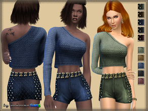 Sims 4 — City Style by bukovka — A set of clothes for women. Includes: sweater and shorts. Installed autonomously, 5