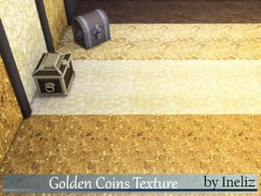 Sims 4 — Golden Coins Texture by Ineliz — A set of golden coins floor texture, which comes in three different single