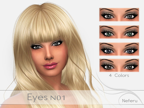 Sims 4 — Eyes N01 by Neferu2 — Eyes in 4 colors. Available for all genders and ages. You can find it in Makeup/Face paint