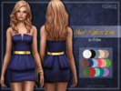 Sims 4 — Trillyke - Short Peplum Dress by Trillyke — A sexy yet elegant short peplum dress, with a shiny golden belt.