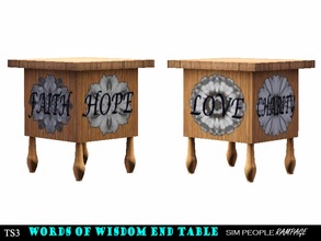 Sims 3 — SPRampage TS3 Words of Wisdom End Table by LolabelleSims — Happy simming! 